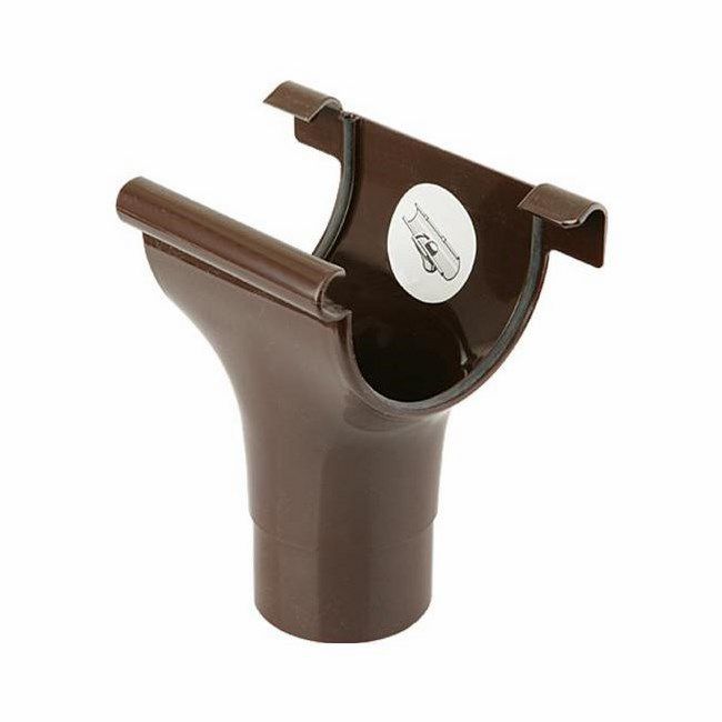 Marley tagrendeudløb med diameter 7,5 / 5,3 cm i brun