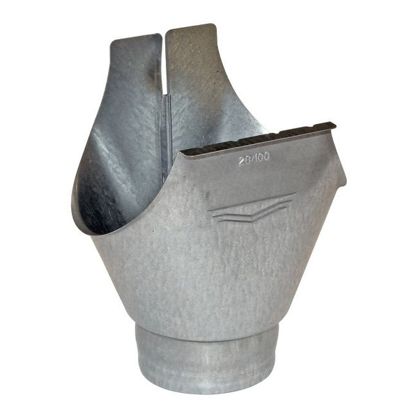Galvaniseret tagrendeudløb med diameter 127 mm