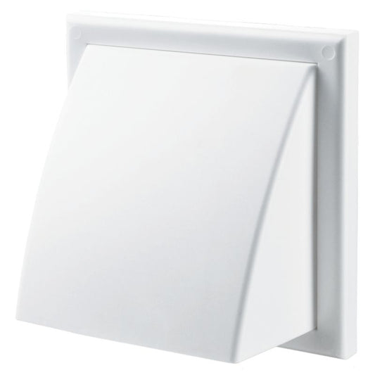 Vægudluftning med hætte Vents 154 x 86 mm Ø 100 mm hvid