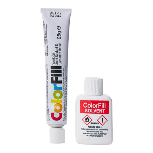 White glitter fyldstof til laminatbordplader