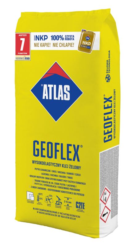 Høj-elastisk gelklæber Atlas Geoflex C2TE 22,5 kg