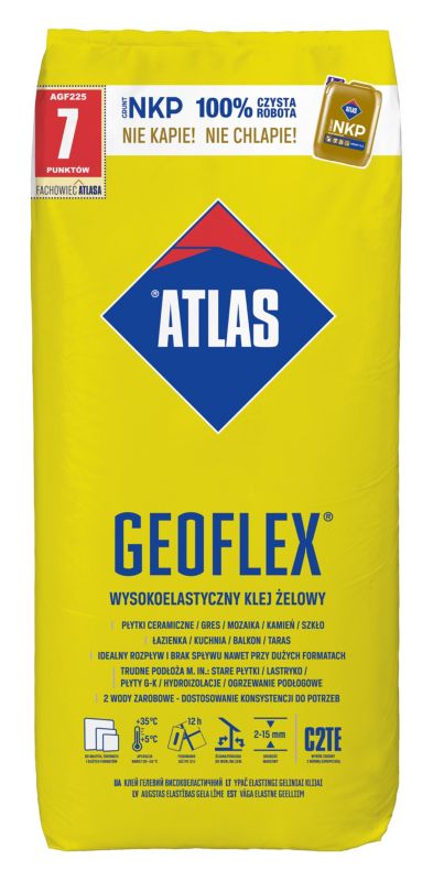 Høj-elastisk gelklæber Atlas Geoflex C2TE 22,5 kg