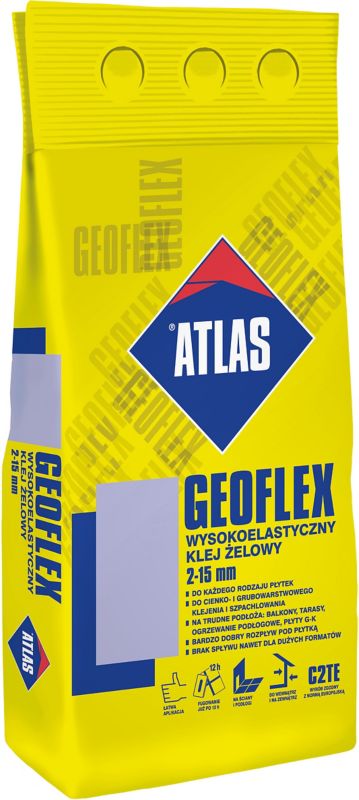 Høj-elastisk gelklæber Atlas Geoflex C2TE 5 kg