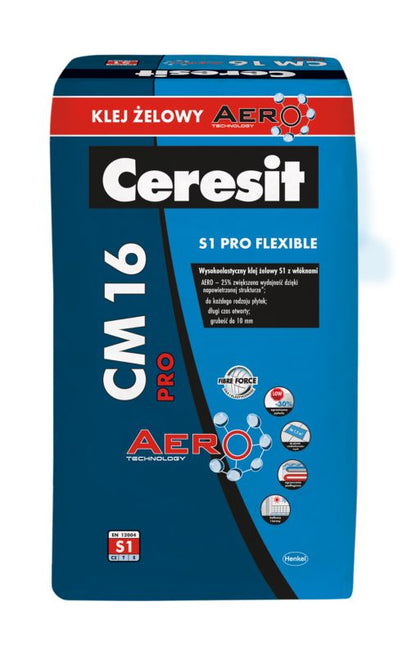 Fliseklæb Højfleksibel CM 16 Pro S1 20 kg Grå