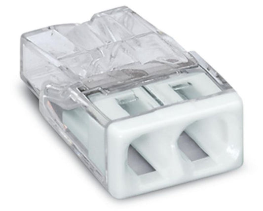 Wago universal hurtigklemme Compact 2x0,5-2,5 mm² transparent 2273-202, 50 stk.