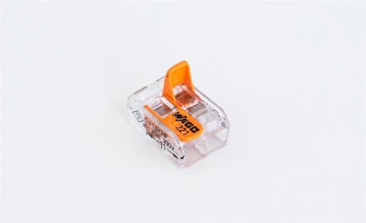 Wago universal hurtigklemme med frigørelsesarm compact 2x0,2-4 mm 221-412 50 stk.