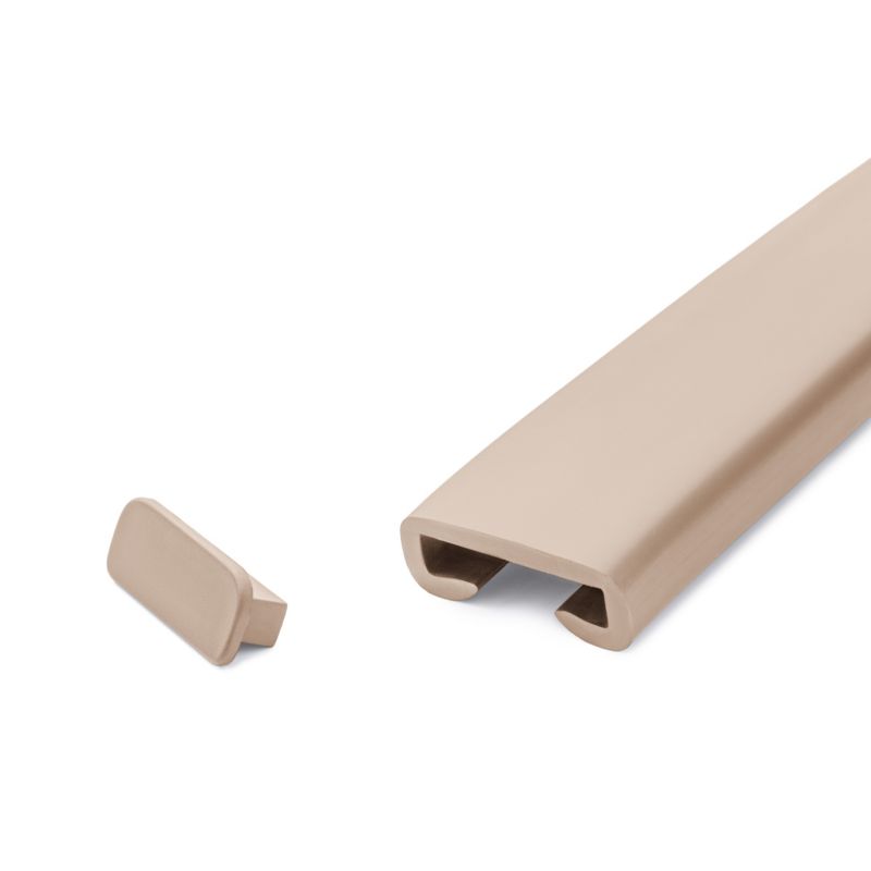 Endekappe til Trappegelænder PVC 40x8 mm Beige 2 Stk