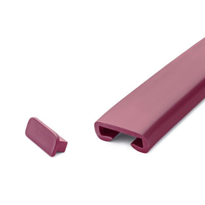Endekappe til Gelænder 40x8 mm Vinrød 2 Stk