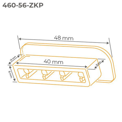 Endekappe til Gelænder 40x8 mm Vinrød 2 Stk