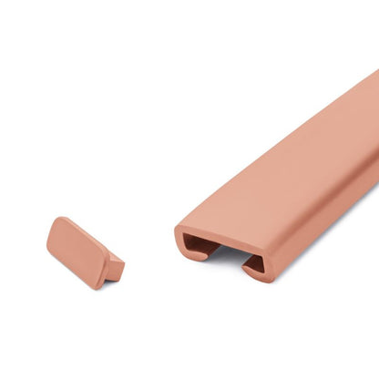Endekappe til Gelænder PVC 40x8 mm Lysebrun 2 Stk.