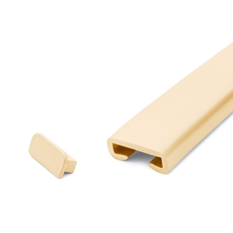 Endekappe til Gelænder PVC 40x8 mm 2 Stk