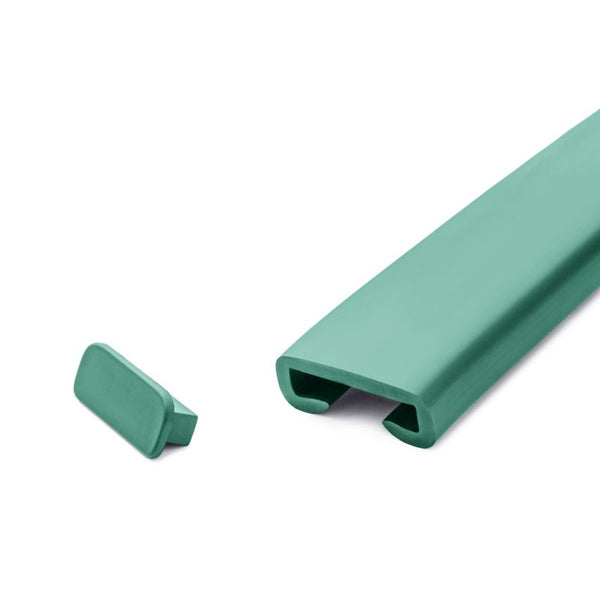 Endekappe til Gelænder 40x8 mm Grøn 2 Stk.
