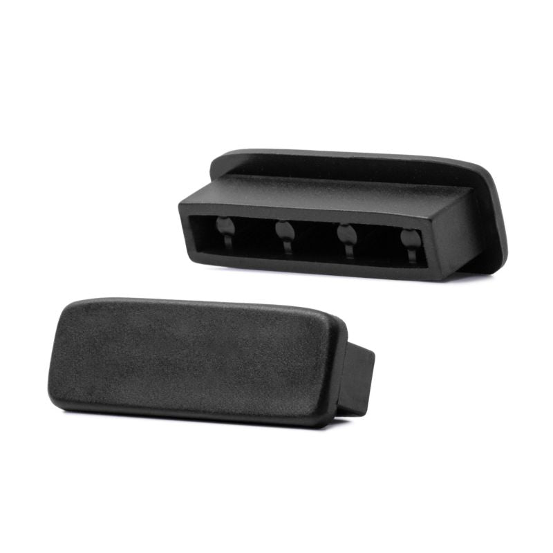 Endekappe til Gelænder 40x8 mm Sort 2 Stk