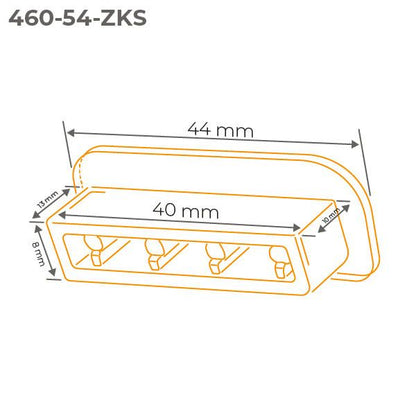 Endekappe til Gelænder 40x8 mm Sort 2 Stk