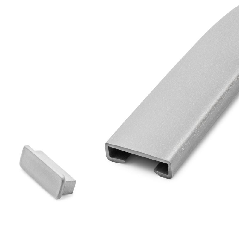 Endekappe til Gelænder 40x8 mm Sølv 2 Stk. | 5907568366249