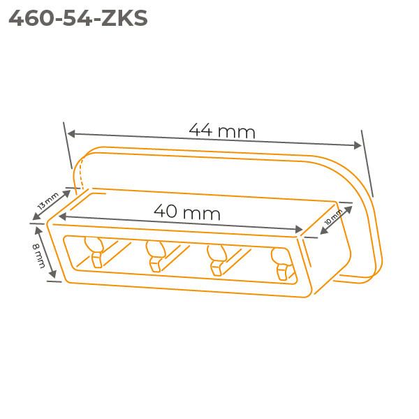 Endekappe til Trappegelænder PVC 40x8 mm Grå 2 Stk.