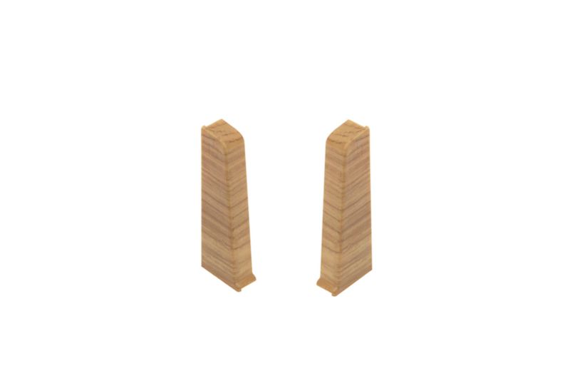 Endekapper til fodliste 20x60x10 mm PVC Eg Klassisk Mat 2 stk.
