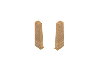 Endekapper til fodliste 20x60x10 mm PVC Eg Klassisk Mat 2 stk.