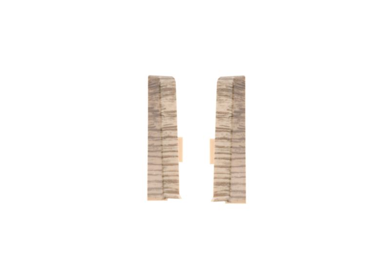 Endekapper til fodliste 20x60 mm Eg Selena Mat PVC 2 stk.