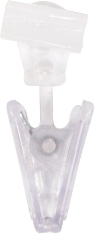 Slim transparente aluminiums-skinneklemmer, 10 stk.