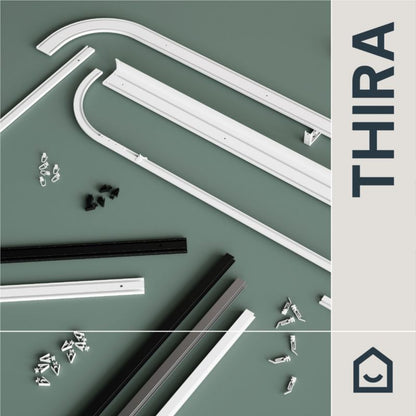 Hvide Thira-klips til skinner, 20 stk.