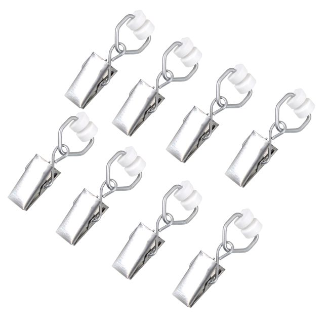 Metalclips til gardinskinner, 20 stk.