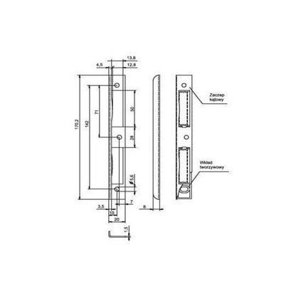Vinkelbeslag LOB 72 mm Galvaniseret