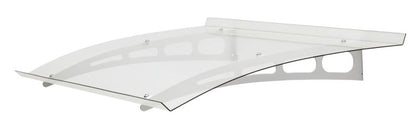 Aluminiumstagdæksel 140 x 90 cm Gennemsigtig Sølv