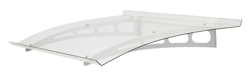 Aluminiumstagdæksel 140 x 90 cm Gennemsigtig Sølv