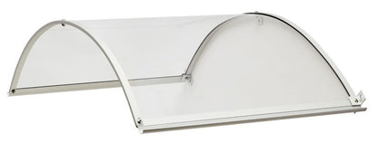 Aluminium Markise 34 x 90 x 140 cm Gennemsigtig Sølv