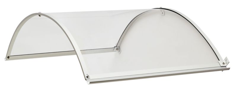 Aluminium Markise 34 x 90 x 140 cm Gennemsigtig Sølv