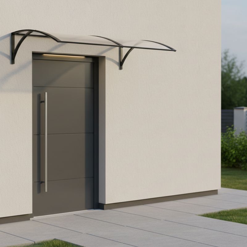 Modulært Døroverdækning 140 x 80 cm Grafit Polycarbonat