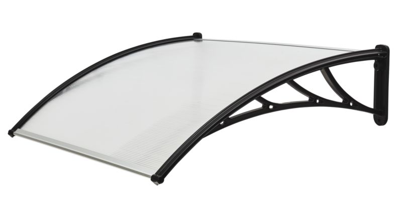 Døroverdækning PCV 120 x 90 cm Gennemsigtig-Grå