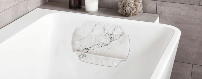 Badehovedpude Marmor Ergonomisk Antiskrid PVC 32x22 cm 1 stk.