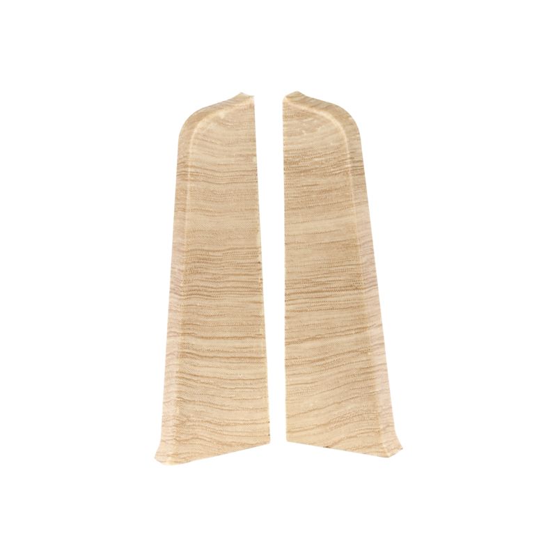 Endekappe til fodpanel PVC 19x75 mm Natur 2 stk.