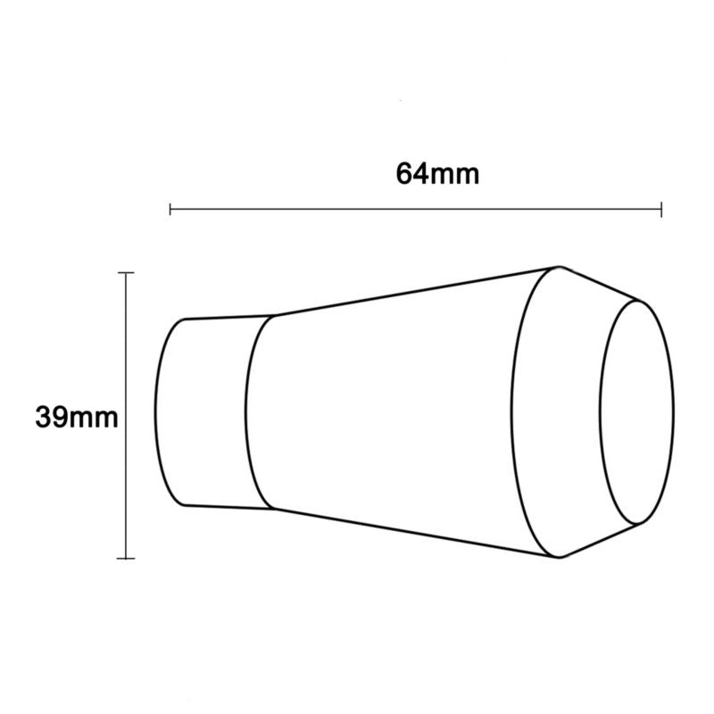 GoodHome Araxos 19 mm afslutning i mat-sort metal, kelkformet dekor