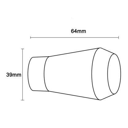 GoodHome Araxos 19 mm afslutning i mat-sort metal, kelkformet dekor