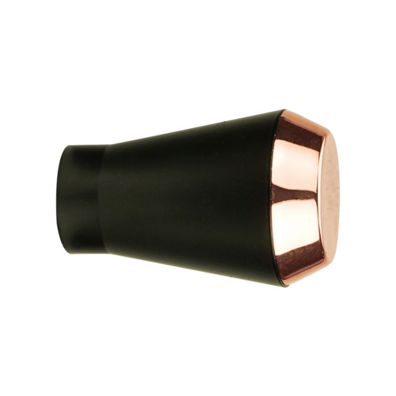 GoodHome Araxos 19 mm afslutning i mat-sort metal, kelkformet dekor