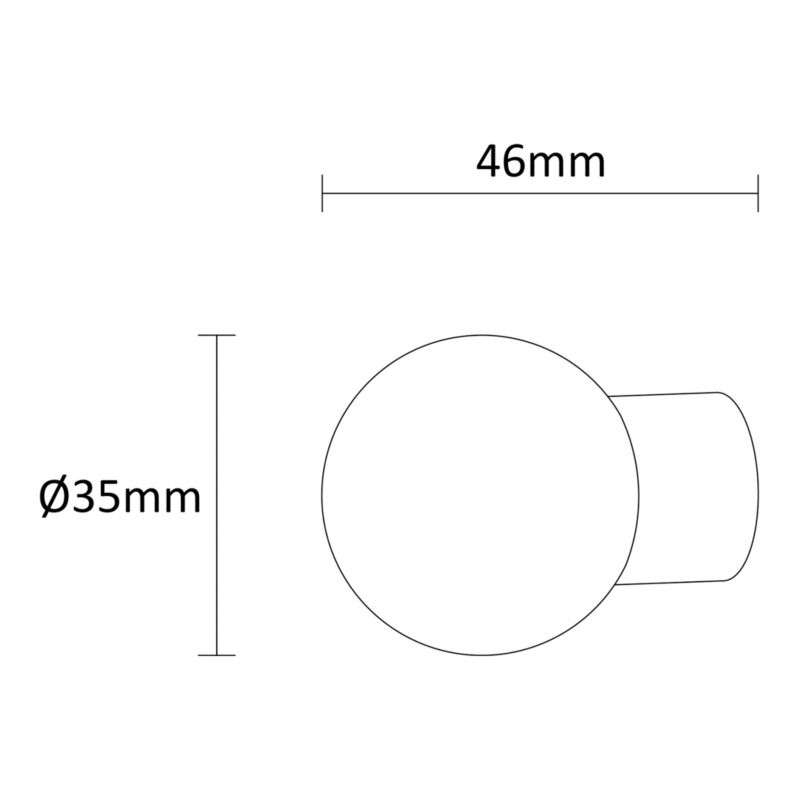 GoodHome Athens 16 mm afslutning kugle basic