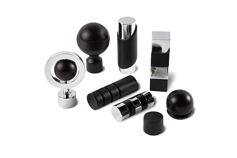 Mat-sort karnisefinish Gałka Max 19 mm, 1 stk.