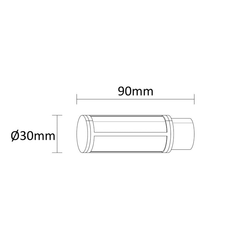 Endestykke til gardinstang GoodHome Anafi Torch 19 mm