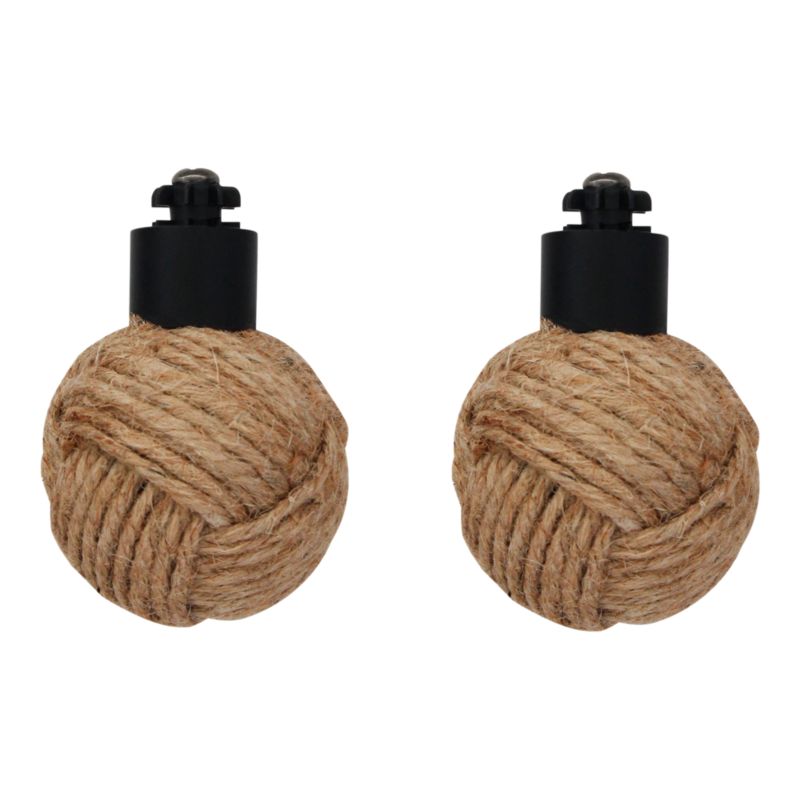 Endestykke til gardinstang GoodHome Araxos Rope 19 mm