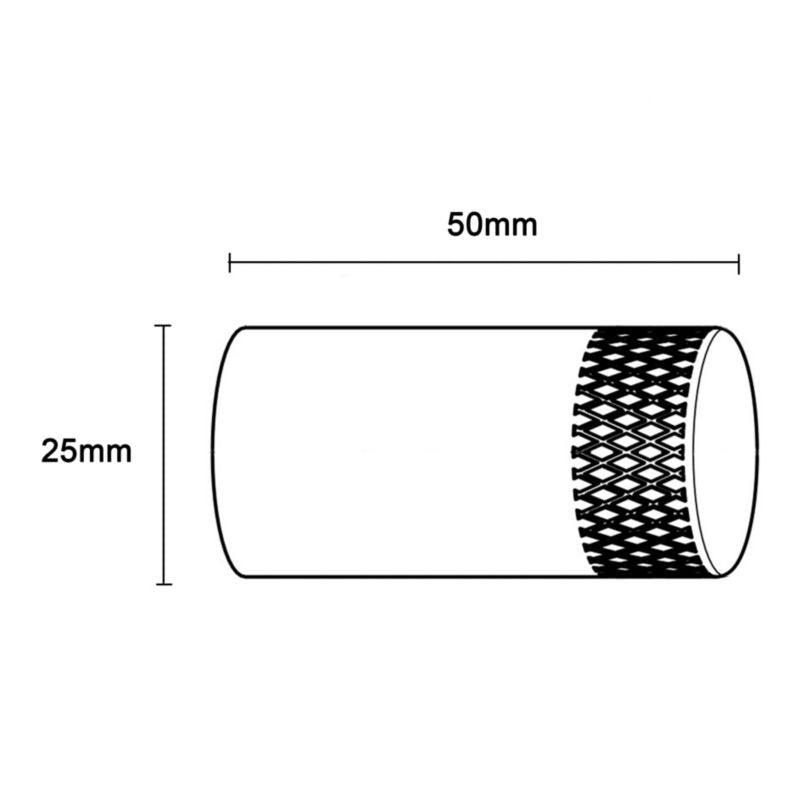 Endestykke til gardinstang GoodHome Araxos Techno 19 mm