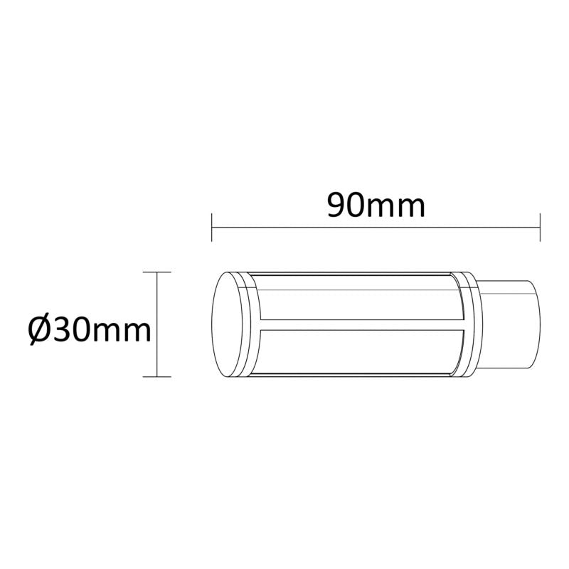 Endestykke til gardinstang GoodHome Araxos Torch 19 mm