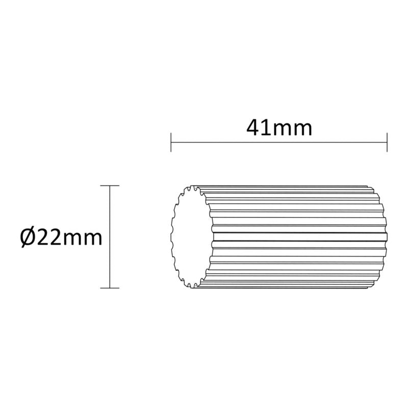 Endestykke til gardinstang GoodHome Athens Lined 16 mm