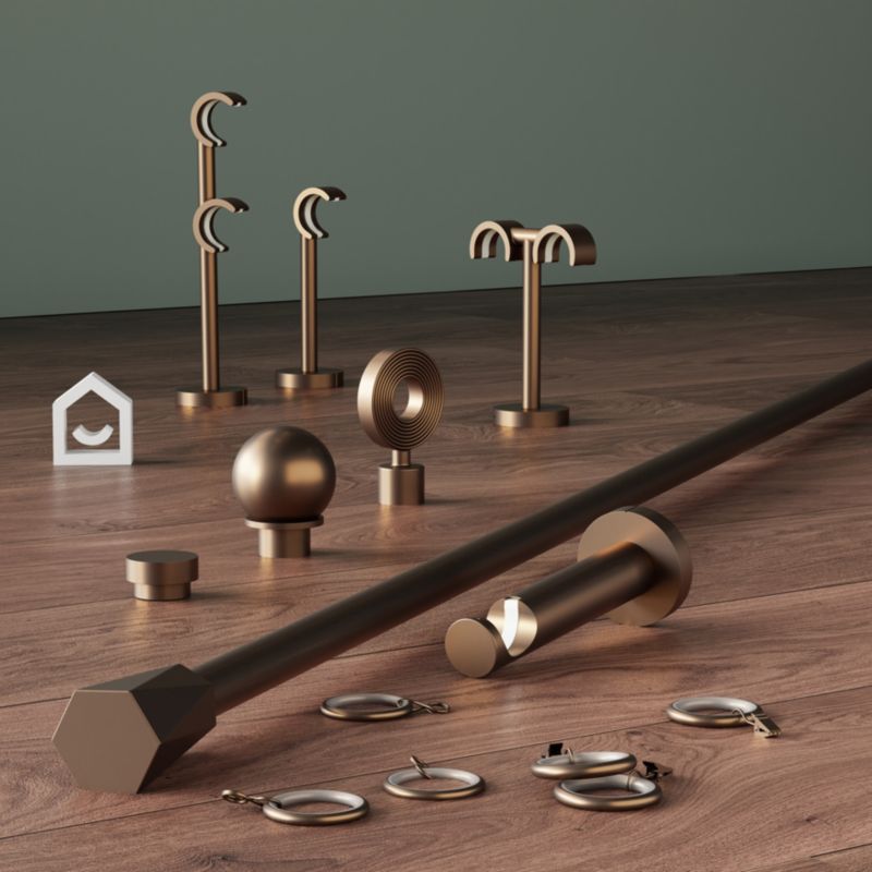 Endestykke til gardinstang GoodHome Kozani kegle 19 mm