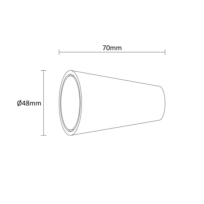 Endestykke til gardinstang GoodHome Kozani kegle 19 mm