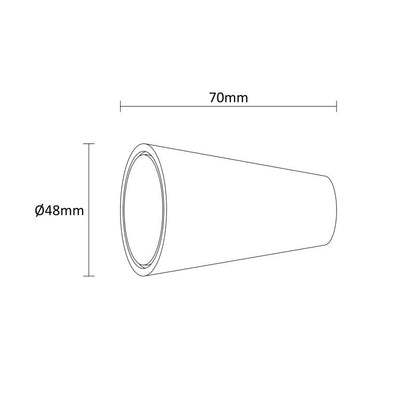 Endestykke til gardinstang GoodHome Kozani kegle 19 mm