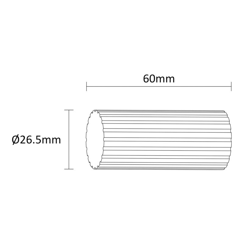 Endestykke til gardinstang Goodhome Tinos Lined 19 mm