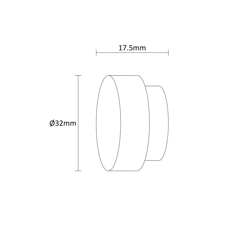 Afslutning til gardinstang GoodHome Tinos endestykke 19 mm